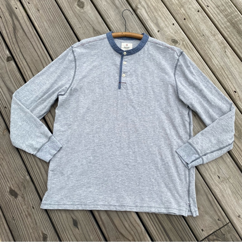 True Grit Henley Raw Edge Shirt